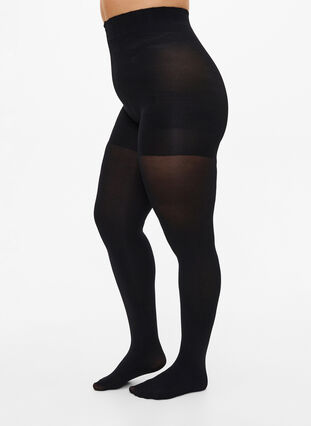 Tights in 100 denier with push-up effect - Black - Zizzifashion