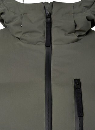 Zizzifashion Puffer coat with hood and pockets, Beluga, Packshot image number 2