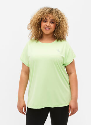 Zizzifashion Short sleeved workout t-shirt, Paradise Green, Model image number 0