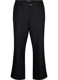 Straight fit trousers with high waist