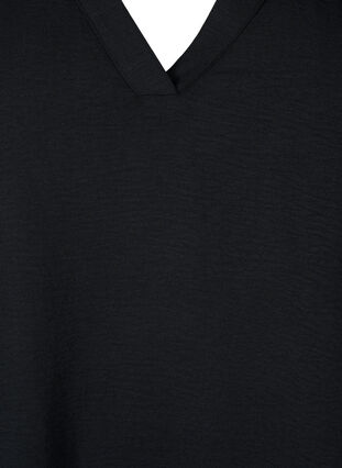 Zizzifashion Sleeveless top with wrinkle details, Black, Packshot image number 2