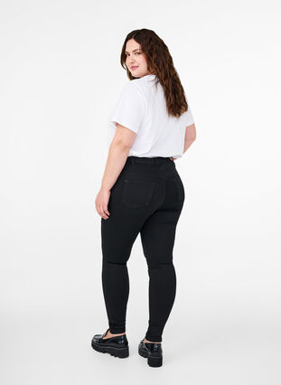 Zizzifashion Stay black Amy jeans with high waist, Black, Model image number 1