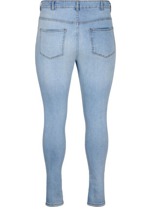 Zizzifashion Slim fit jeans with abrasion details, Light Blue, Packshot image number 1