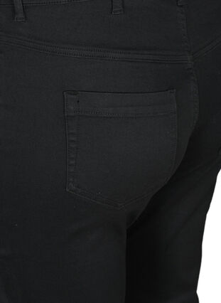 Zizzifashion High waisted Amy capri jeans with super slim fit, Black, Packshot image number 3