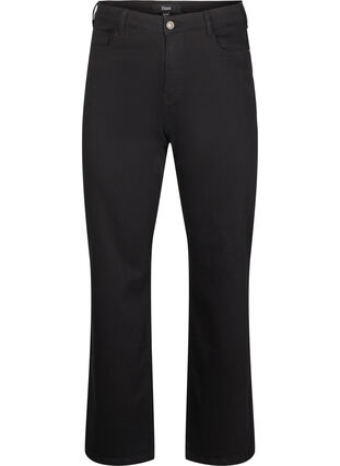 Zizzifashion High-waisted Gemma jeans with straight fit, Black, Packshot image number 0