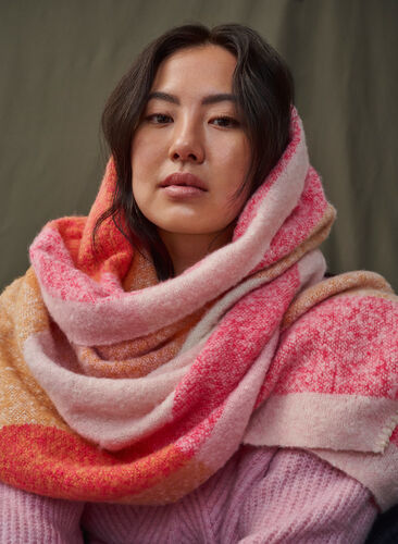 Zizzifashion Coloured scarf, Azalea, Image image number 0