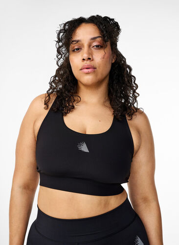 Zizzifashion Racerback sports bra, Black, Model image number 0