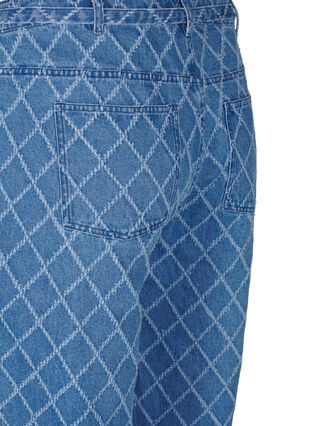 Zizzifashion Cropped Mille jeans with destroy pattern, Blue Denim, Packshot image number 3