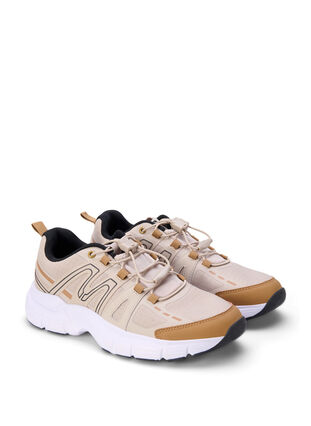 Zizzifashion Wide fit - Sneakers with elastic laces, Birch, Packshot image number 1