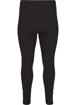 Zizzifashion Cotton leggings with lining, Black, Packshot image number 1