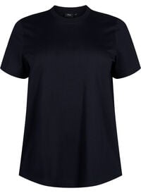 Basic cotton T-shirt with round neck