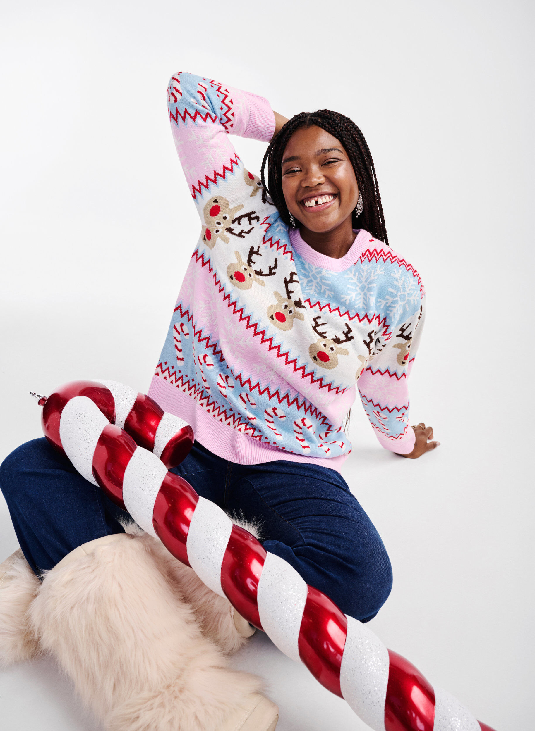 Knitted sweater sale christmas