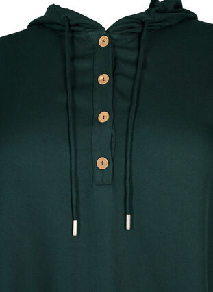 Zizzifashion Viscose tunic with hood, Scarab, Packshot image number 2