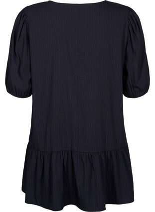 Tunic in viscose with ties, Black, Packshot image number 1