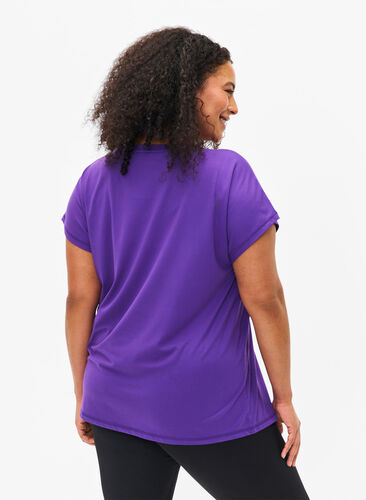 Zizzifashion Short-sleeved workout t-shirt, Heliotrope, Model image number 1