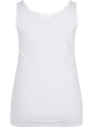 Zizzifashion Cotton basic top, Bright White, Packshot image number 1