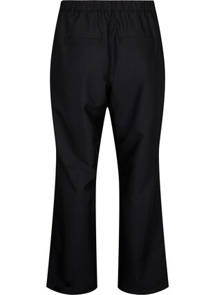 Zizzifashion Straight fit trousers with high waist, Black, Packshot image number 1