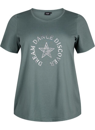 Zizzifashion FLASH - T-shirt with motif, Balsam Green Star, Packshot image number 0