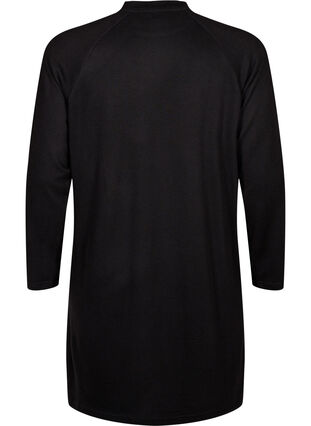 Zizzifashion Jersey dress with buttons, Black, Packshot image number 1