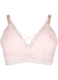 Bralette with string detail and soft padding, Peach Blush, Packshot