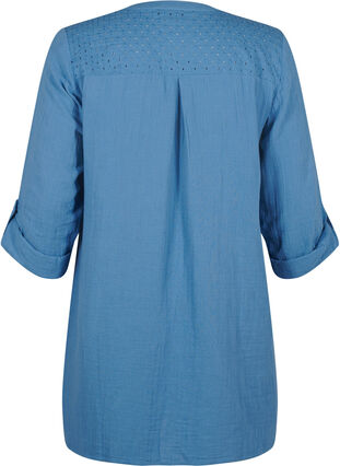 Zizzifashion Cotton tunic with anglaise embroidery, Riverside, Packshot image number 1