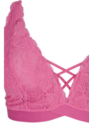 Support the breasts - Lace bra with thong details - Rose - Sz. 85E