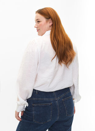 Zizzifashion Long-sleeved shirt in TENCEL™ Modal, Bright White, Model image number 1