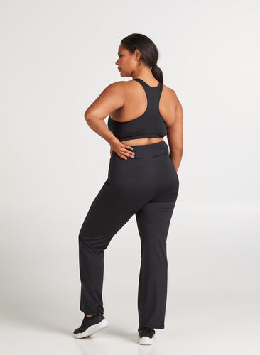 Workout tights with fleece lining - Black - Sz. 42-60 - Zizzifashion