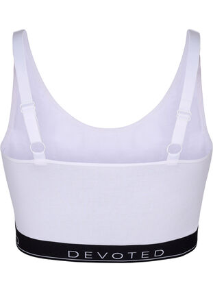 Cotton bra with adjustable straps - White - Sz. 85E-115H - Zizzifashion