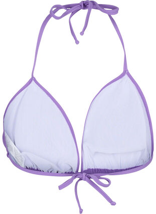 Zizzifashion Solid color triangle bikini top, Royal Lilac, Packshot image number 1