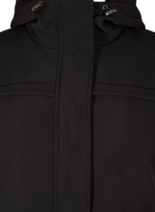 Zizzifashion Water-repellent softshell jacket with quilted lining, Black, Packshot image number 2