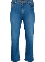 Gemma jeans with high waist and regular fit, Blue denim, Packshot