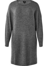 Long sleeved rib knit dress