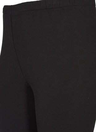 Zizzifashion Leggings in cotton with lining, Black, Packshot image number 3