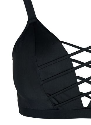 Zizzifashion Bikini top with string detail, Black, Packshot image number 2