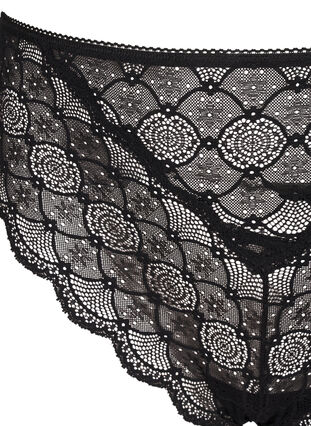 Zizzifashion Brazilian lace panties, Black, Packshot image number 2