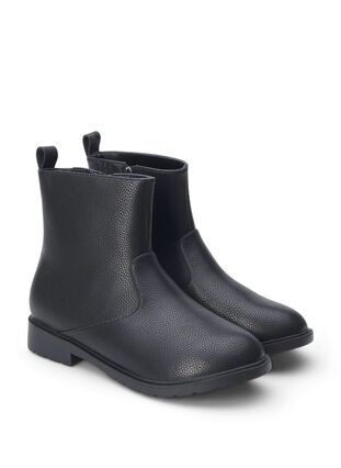 Zizzifashion Wide fit - Chelsea leather boot, Black, Packshot image number 1