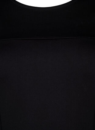 Zizzifashion A-shaped dress with 3/4 sleeves, Black, Packshot image number 2