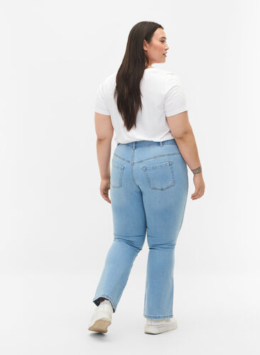 Zizzifashion High-waisted Ellen bootcut jeans, Ex Lgt Blue, Model image number 1