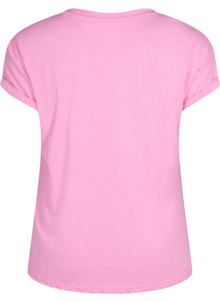 Zizzifashion Short sleeved cotton blend t-shirt, Rosebloom, Packshot image number 1