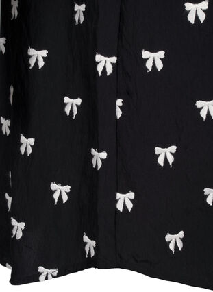 Zizzifashion Tunic with bows and 3/4 sleeves, Black White Bow, Packshot image number 3