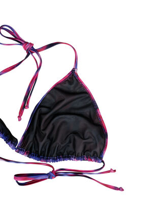 Zizzifashion Triangle bikini bra with print, Pink Flower AOP, Packshot image number 3