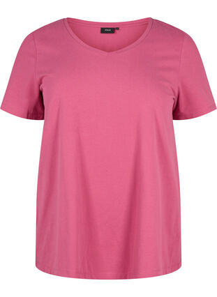 Zizzifashion Solid-coloured basic cotton T-shirt, Malaga, Packshot image number 0