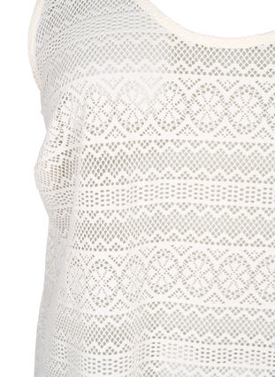 Sleeveless top with hole pattern, Off White, Packshot image number 2