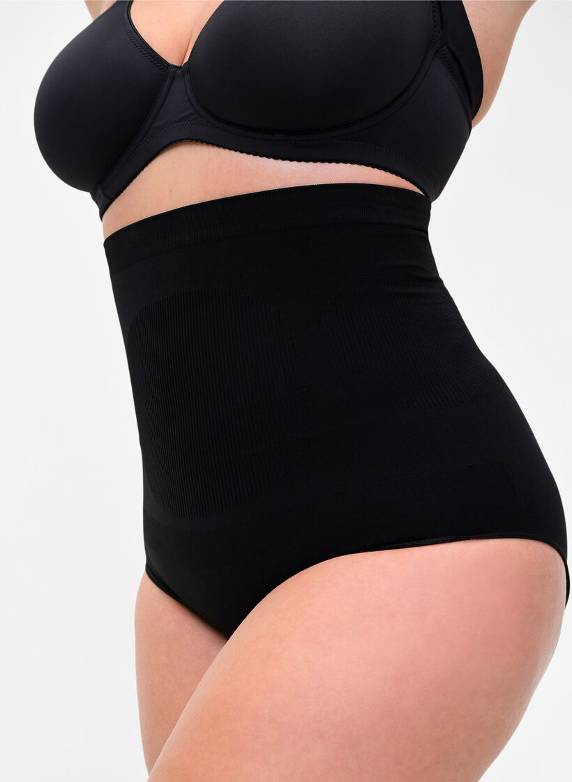 Fashion (Black)HEZIOWYUN Womens Lifter Briefs Solid Color High-Waist  Shapewear Tummy Control Knickers Waist Trainer Body Shaper SCH