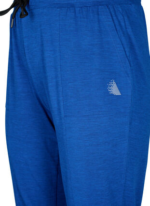 Zizzifashion Training pants with pockets and drawstrings, S. Blue / Black Mel., Packshot image number 2