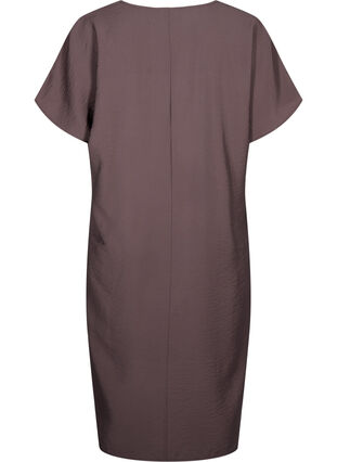 Zizzifashion V-neck dress in viscose, Chocolate Martini, Packshot image number 1