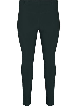 Zizzifashion Tight-fitting trousers with zip details, Scarab, Packshot image number 1