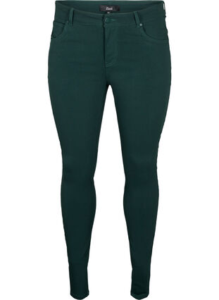 Zizzifashion Slim fit trousers with pockets, Scarab, Packshot image number 0