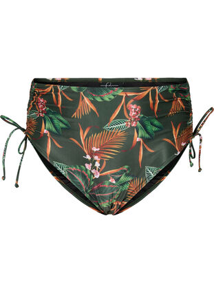 Zizzifashion Printed high-waisted bikini bottom, Boheme Palm Aop , Packshot image number 0